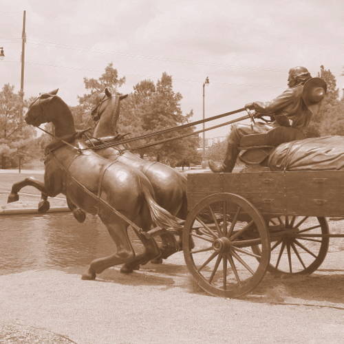 019 horse team and wagon statue brinktown okc