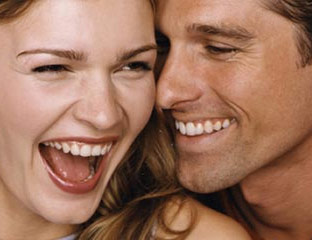 laughing couple closeup