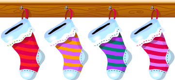christmas stockings animated empty
