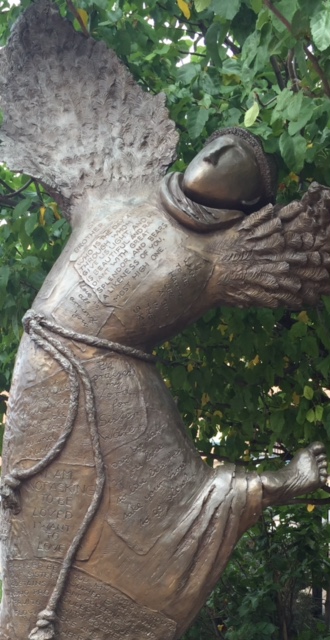 angel at santa fe church, kicking up his heal sept 2015