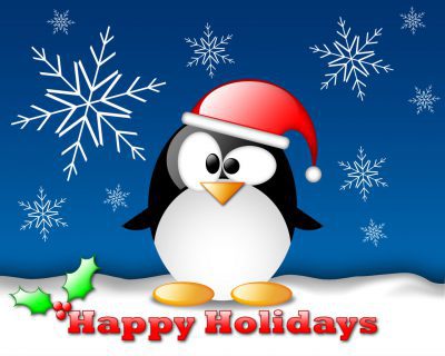 happy-holidays-with-snow-and-penquin