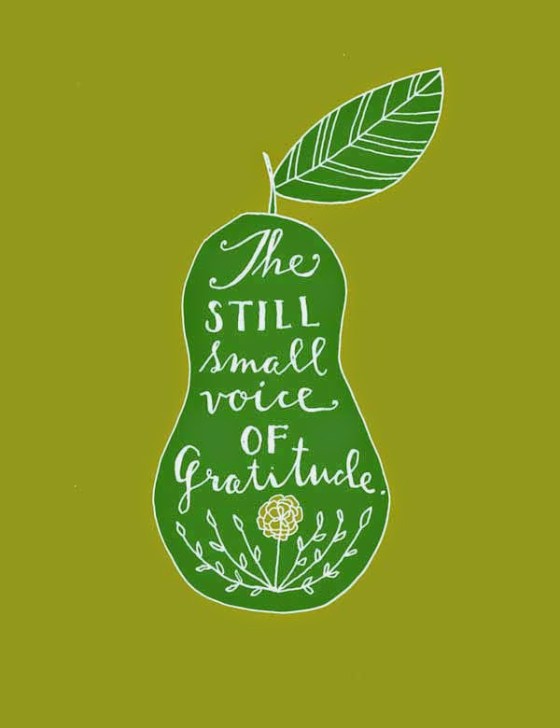 gratitude-quote-on-small-sitll-voice-of-gratitude-in-pear-shape
